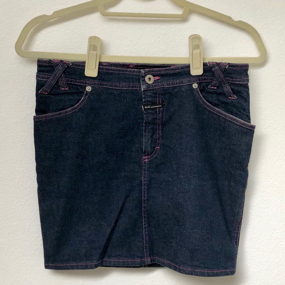 D&G vintage denim mini skirt